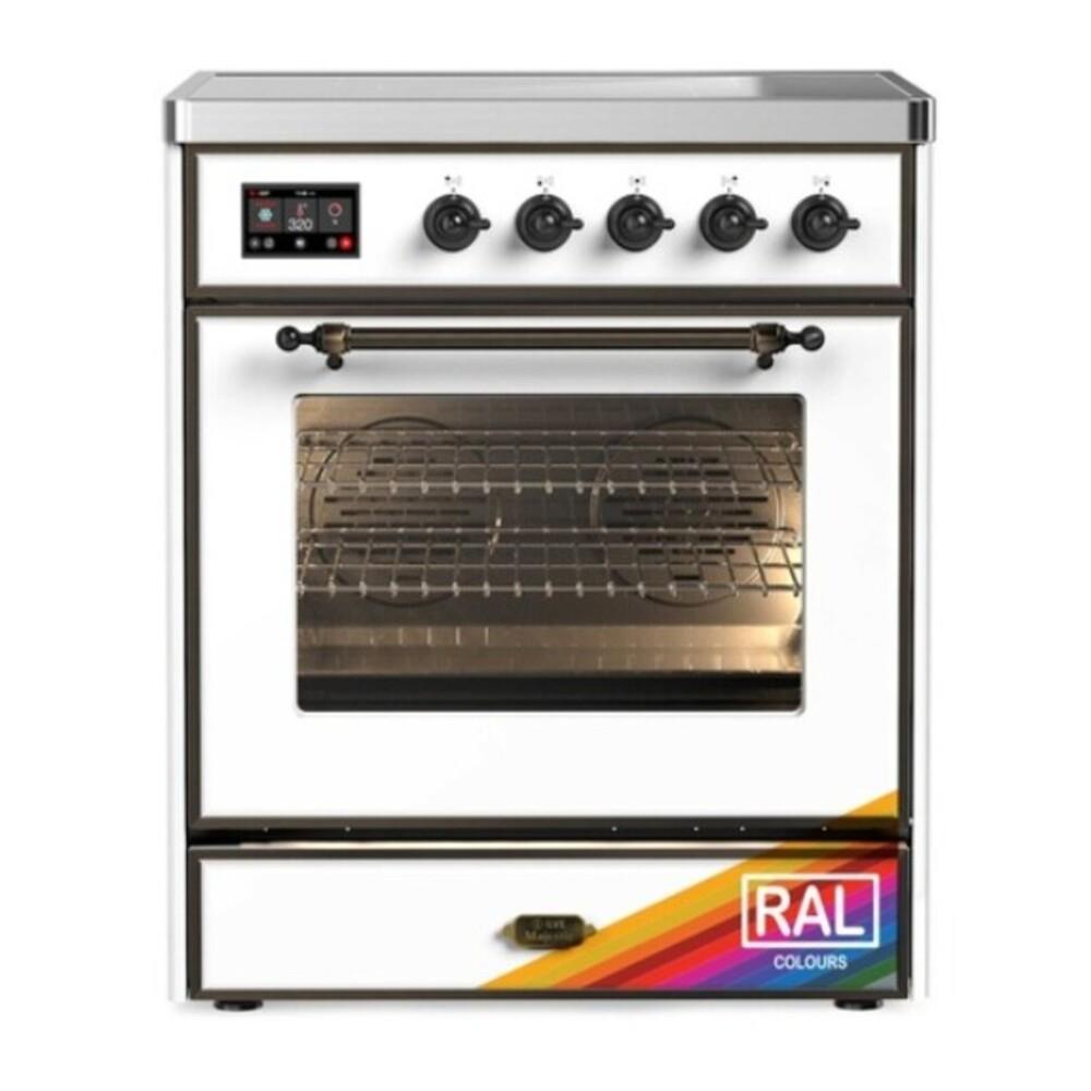 Ilve UMIB30NR3RAB Ilve Umib30Nr3Rab Majestic Iii 30 Inch Induction Range With 4 Elements, 4 Cu. Ft. Oven Capacity (Triple Glass Door, Ral, Burnished)