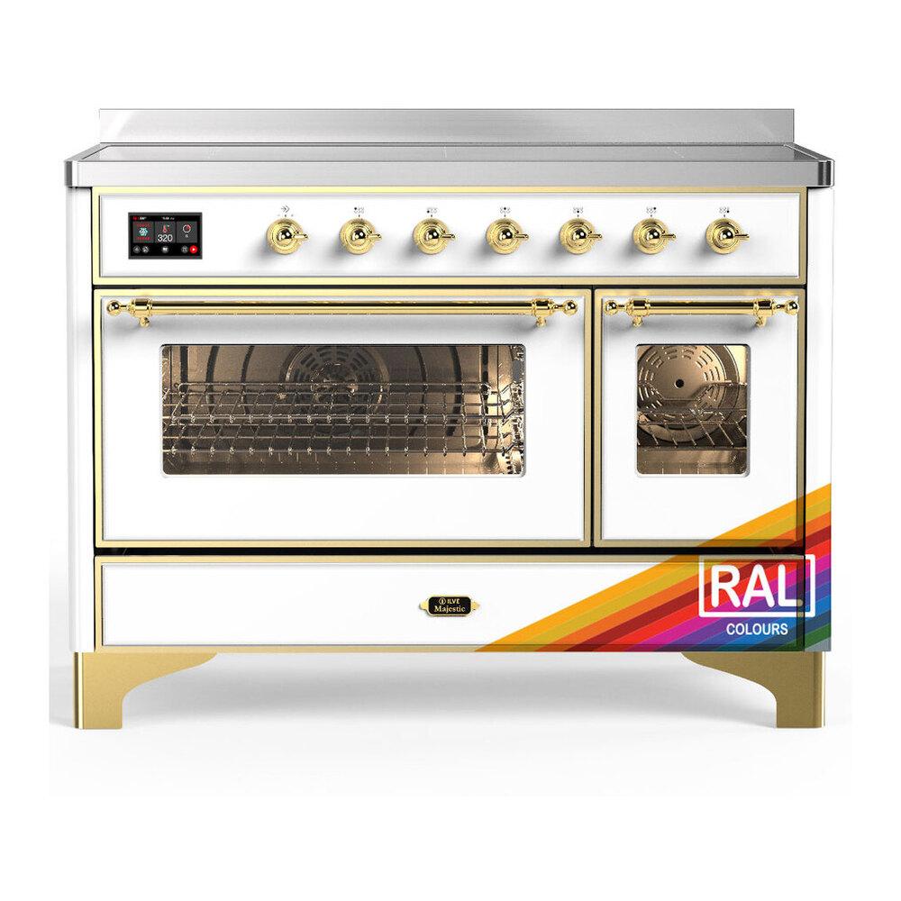 Ilve UMIB48NR3RAG Ilve Umib48Nr3Rag Majestic Iii 48 Inch Induction Range With 6 Elements, 5.02 Cu. Ft. Total Oven Capacity (Triple Glass Door, Ral, Brass)