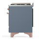 Ilve UM36FQNR3BGP Ilve Um36Fqnr3Bgp Majestic Iii 36 Inch Dual Fuel Range With 6 Black Brass Burners And Griddle, Dual Function Burner Up To 25,000 Btu (Solid Door, Blue Grey, Copper, Natural Gas)