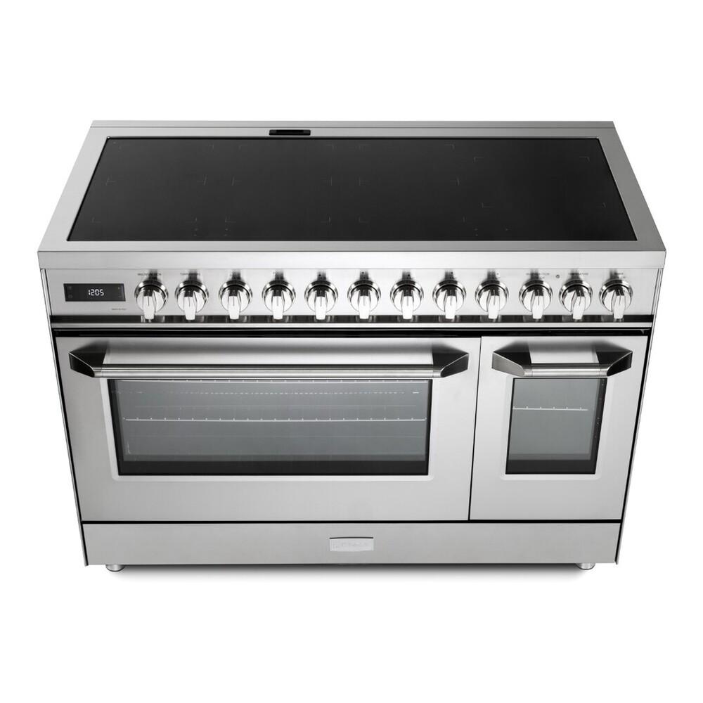 Verona VUFSIE487DSS Verona Ultima 48" Induction Range With 7 Elements, Griddle And 6.5 Cu. Ft. Oven Capacity In Stainless Steel
