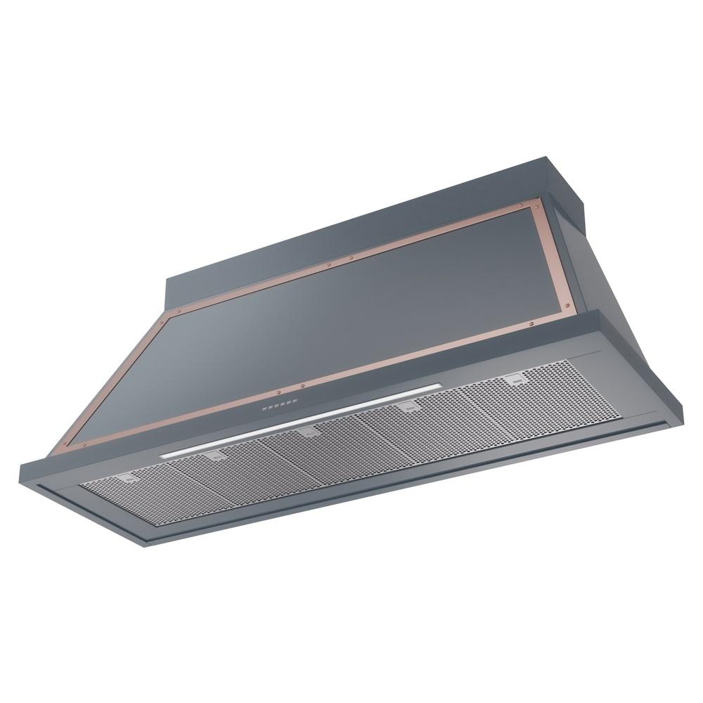 Ilve UANB60BGP Ilve Uanb60Bgp Nostalgie Ii Noblesse 60 Inch Range Hood With 600 Cfm (Blue Grey, Copper)