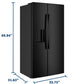 Ge Appliances GZE24NGYBB Ge® Energy Star® 23.6 Cu. Ft. Counter-Depth Side-By-Side Refrigerator With Extra Tall Dispenser And In-Door Icemaker