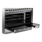 Verona VUFSGE486DSS Verona Vufsge486Dss 48 Inch Ultima Collection Dual Fuel Range With 6 Brass Sealed Burners, 5.8 Cu. Ft. Oven Capacity, Digital Clock In Stainless Steel