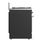 Ilve UM30NR3MGC Ilve Um30Nr3Mgc Majestic Iii 30 Inch Dual Fuel Range With 5 Black Brass Burners, Dual Function Burner Up To 25,000 Btu (Natural Gas, Triple Glass Door, Graphite Matte, Chrome)
