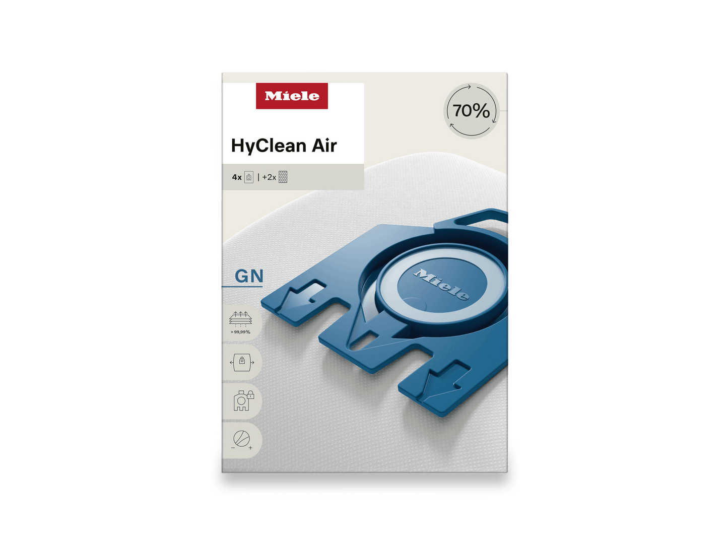 Miele GNHYCLEANAIR 4 Vacuum Bags - For Complete C2, Complete C3, Classic C1, S8, S5, S2.