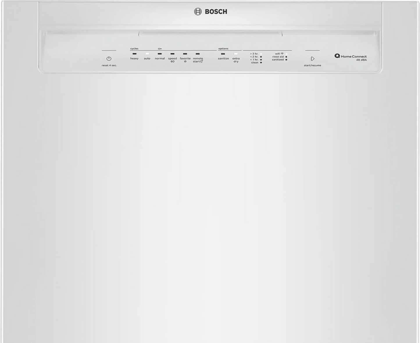 Bosch SHE43DM2N 300 Recessed Handle, 48 Dba, Standard 3Rd Rack, Puredry - Wh