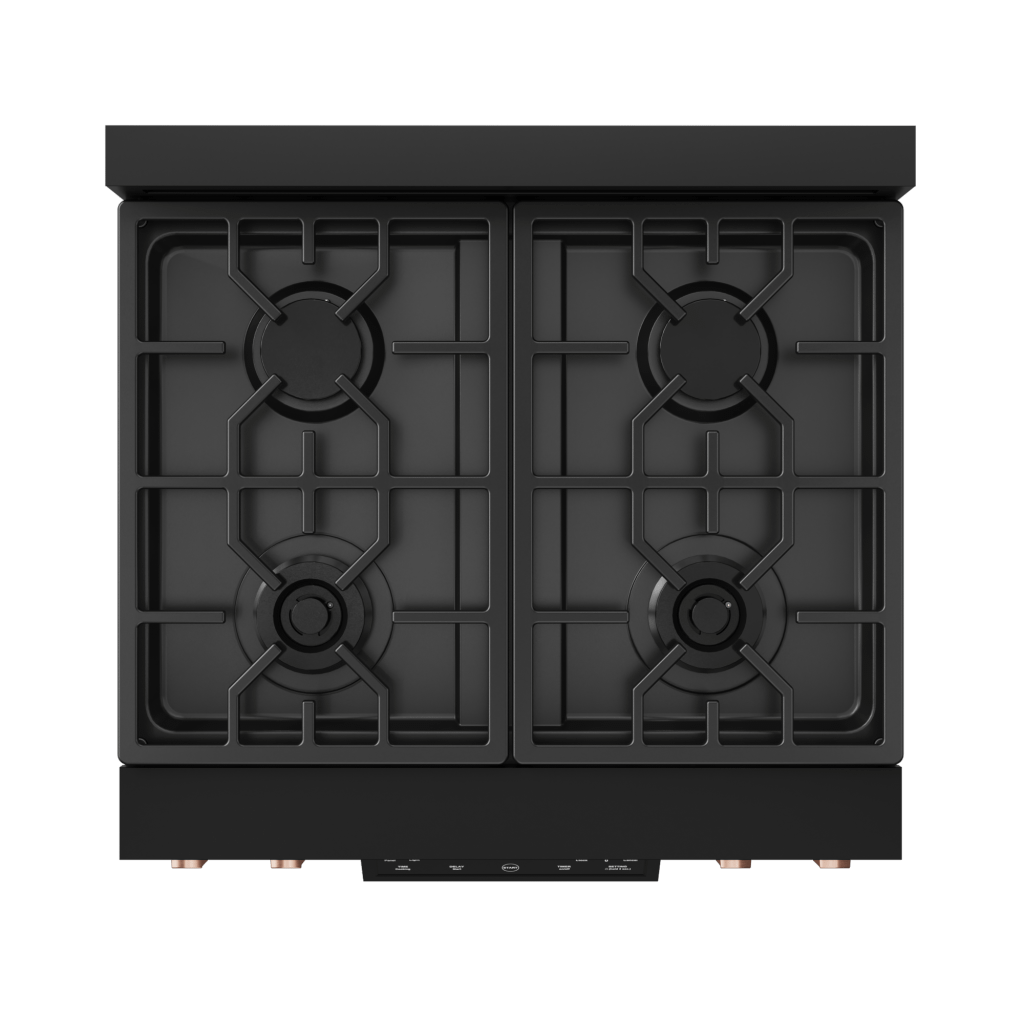 Thor Kitchen RSG30BRSG 30 Inch Professional Gas Range With Tilt Panel Touch Control In Matte Black/Rose Gold Gordon Ramsay Series - Rsg30B-Rsg