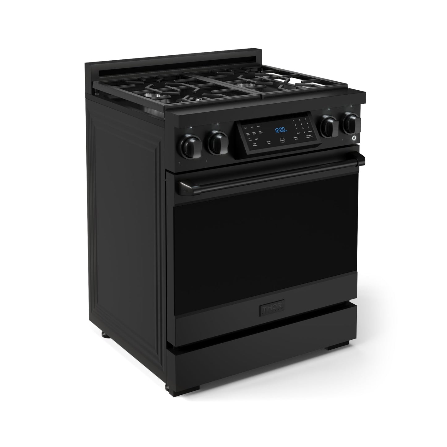 Thor Kitchen RSG30PB 30 Inch Professional Gas Range With Precision Knob Control In Black
