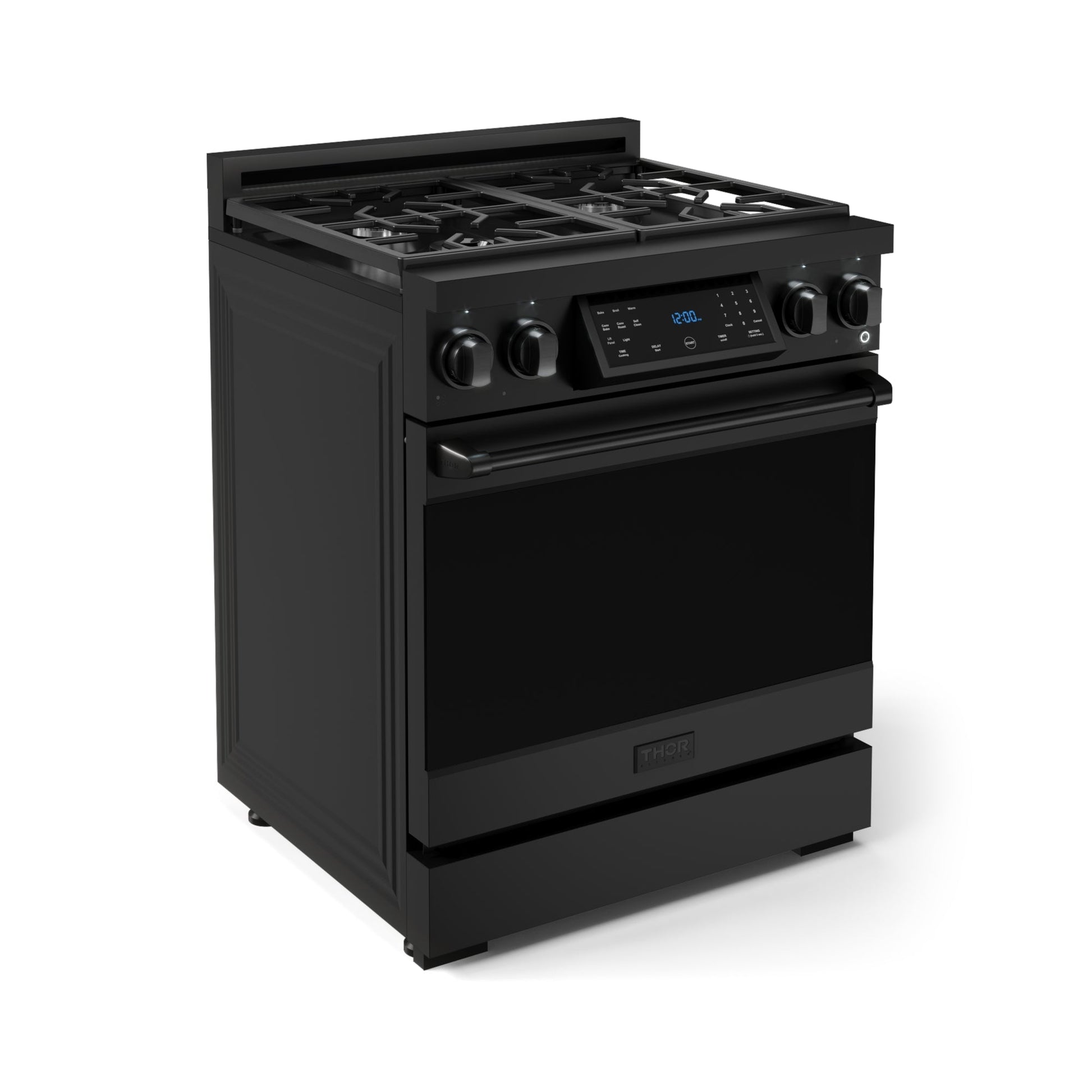 Thor Kitchen RSG30PB 30 Inch Professional Gas Range With Precision Knob Control In Black