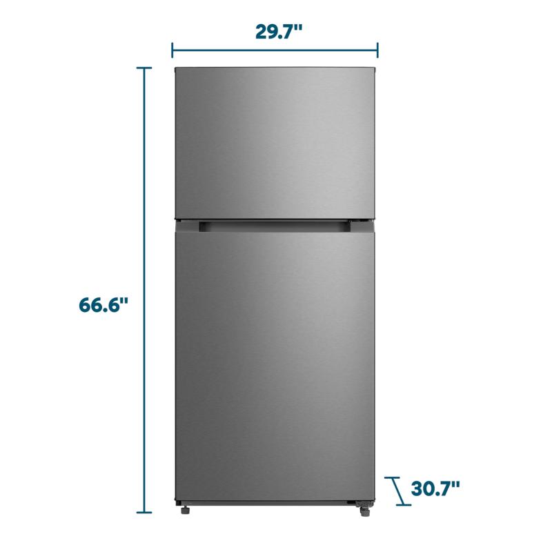 Element Appliance ERT18CSES Element 18.1 Cu. Ft. Top Freezer Refrigerator - Stainless Steel, Energy Star