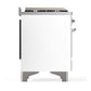 Ilve UM48FQNR3WHC Ilve Um48Fqnr3Whc Majestic Iii 48 Inch Dual Fuel Range With 8 Burners And Griddle, Dual Function Burner Up To 25,000 Btu (Natural Gas, Solid Door, White, Chrome)