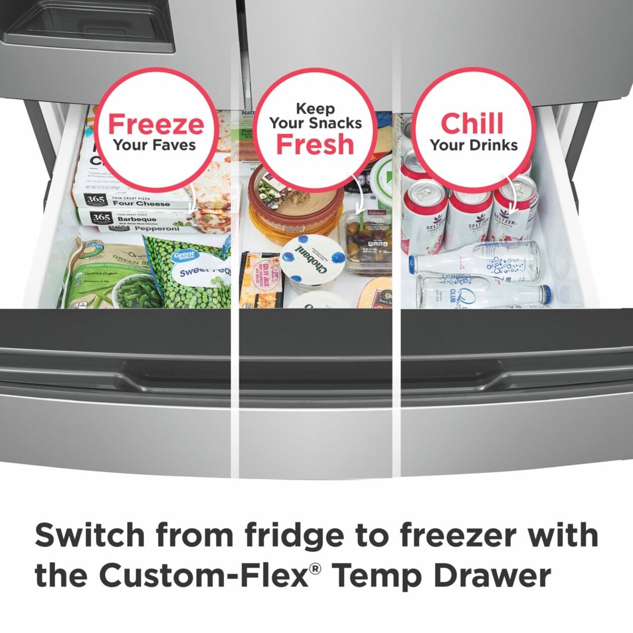 Frigidaire FRMS2733AV 26 Cu. Ft. Standard-Depth 4-Door French Door Refrigerator