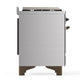Ilve UM48FSNR3SSB Ilve Um48Fsnr3Ssb Majestic Iii 48 Inch Dual Fuel Range With 5 Black Brass Burners, Griddle And French Top, Dual Function Burner Up To 25,000 Btu (Natural Gas, Triple Glass Door, Stainless Steel, Burnished)