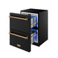 Thor Kitchen RZ24UBBRZ 24 Inch Undercounter Built-In / Freestanding Drawer Freezer - Black/Bronze Gordon Ramsay Series