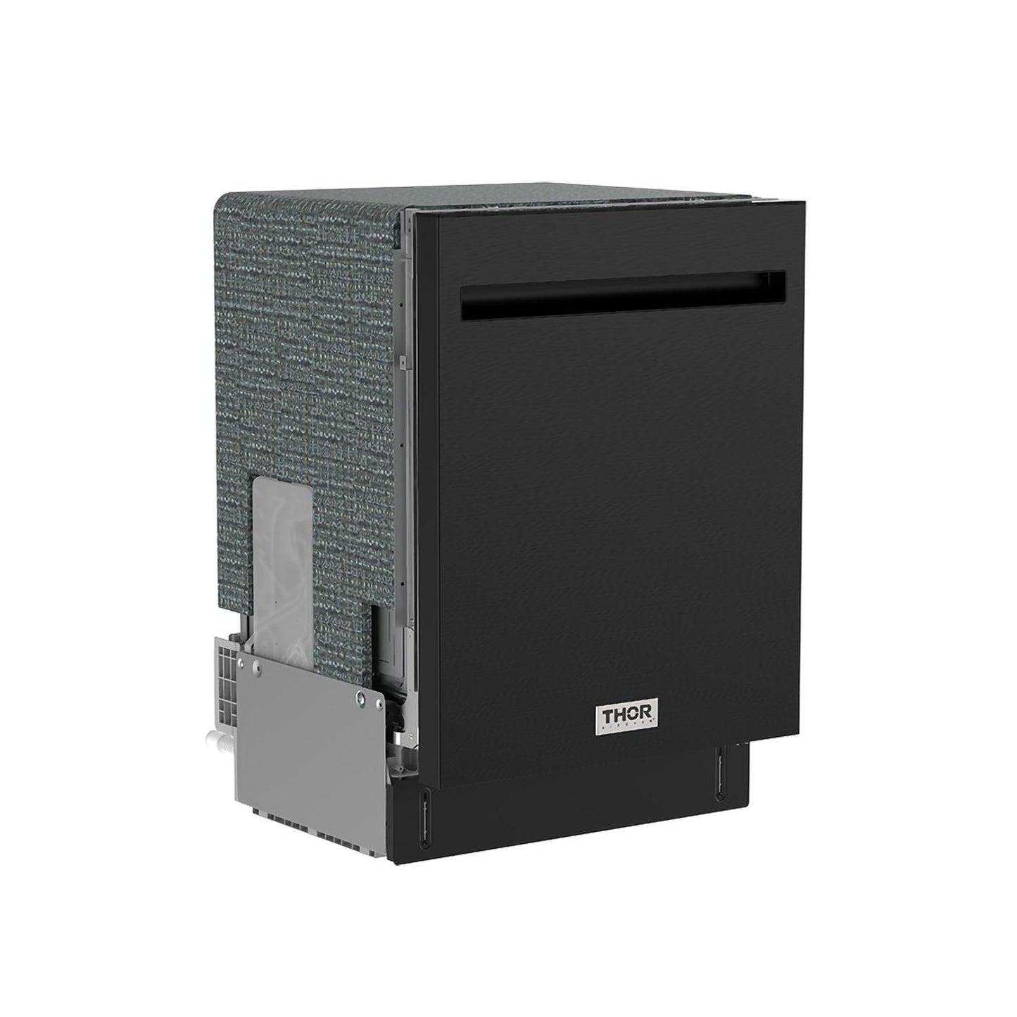 Thor Kitchen TDW24PTB 24 Inch Built-In Top Control Dishwasher With Pocket Handle - Black