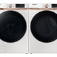 Samsung F1668783209249 Extra Large Capacity Smart Front Load Washer And Electric Dryer Set With Super Speed Wash, Steam Sanitize+, And Sensor Dry In Ivory