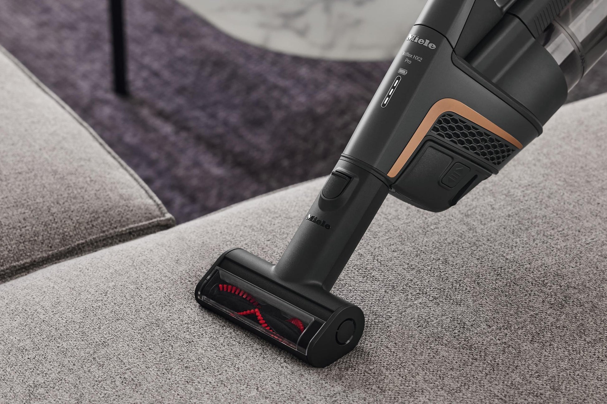 Miele HXEC10 Compact Handheld Brush - Ideal For Cleaning Carpets, Upholstery, And Car Seats.