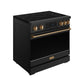 Thor Kitchen RSI36BBRZ 36 Inch Professional Induction Range With Tilt Panel Touch Control In Black And Bronze Gordon Ramsay Series