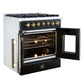 Forno FFSGS635630BLK Forno Galiano 30-Inch Freestanding French Door Dual Fuel Range Black