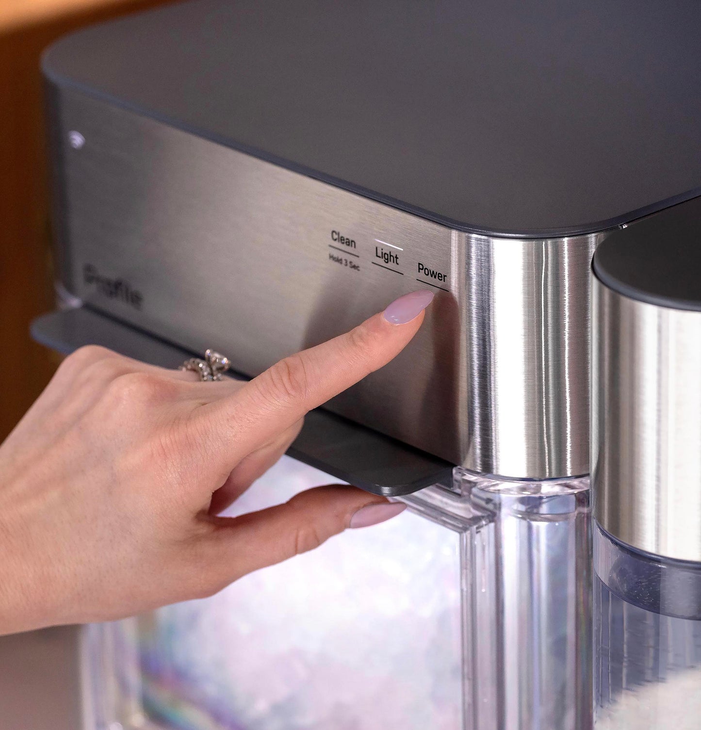 Ge Appliances XPIO13SWSS Ge Profile™ Opal™ 2.0 Ultra Nugget Ice Maker With Side Tank And Scale Inhibiting Filter