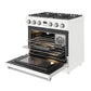 Thor Kitchen ARG36W 36 Inch Gas Range In White - Contemporary Professional