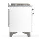 Ilve UM60FSNR3WHCLP Ilve Um60Fsnr3Whclp Majestic Iii 60 Inch Dual Fuel Range With 7 Burners, Griddle And French Top, Dual Function Burner With Up To 25,000 Btu (Liquid Propane, Triple Glass Door, White, Chrome)