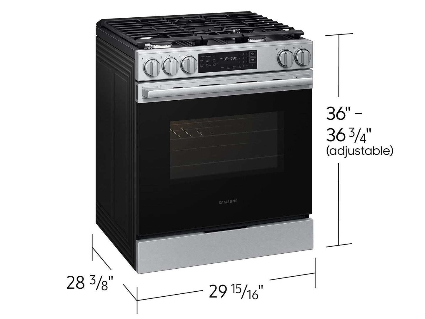 Samsung NSG80H60XRAA Bespoke Smart Slide-In Gas Range Pro Style Design Air Fry Max True Convection