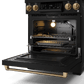 Thor Kitchen RSG30BBRZ 30 Inch Professional Gas Range With Tilt Panel Touch Control In Matte Black/Bronze Gordon Ramsay Series - Rsg30B-Brz