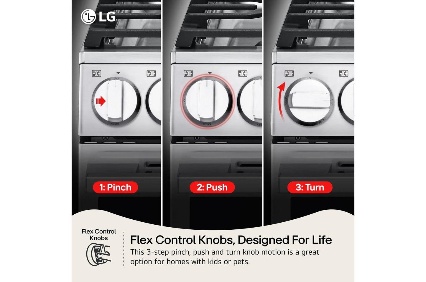 Lg LRGN6323Z 6.3 Cu. Ft. Smart Wi-Fi Enabled Probake Convection® Gas Range With Air Fry & Easyclean®