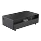 Forno FCTFR700651BLK Forno Evoluto Tavolo 51-Inch Black Smart Coffee Table - Dual Refrigerator Drawers, Bluetooth 5.0 Audio, Wireless Charging & Rgb Ambient Light