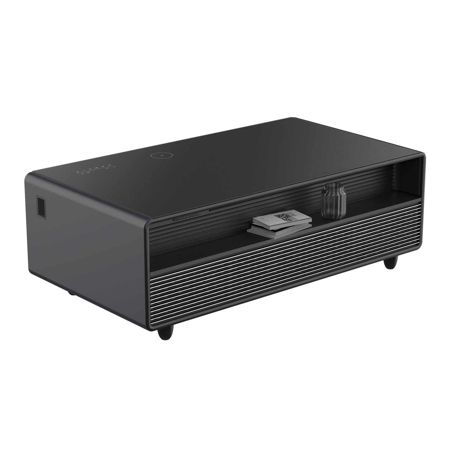 Forno FCTFR700651BLK Forno Evoluto Tavolo 51-Inch Black Smart Coffee Table - Dual Refrigerator Drawers, Bluetooth 5.0 Audio, Wireless Charging & Rgb Ambient Light