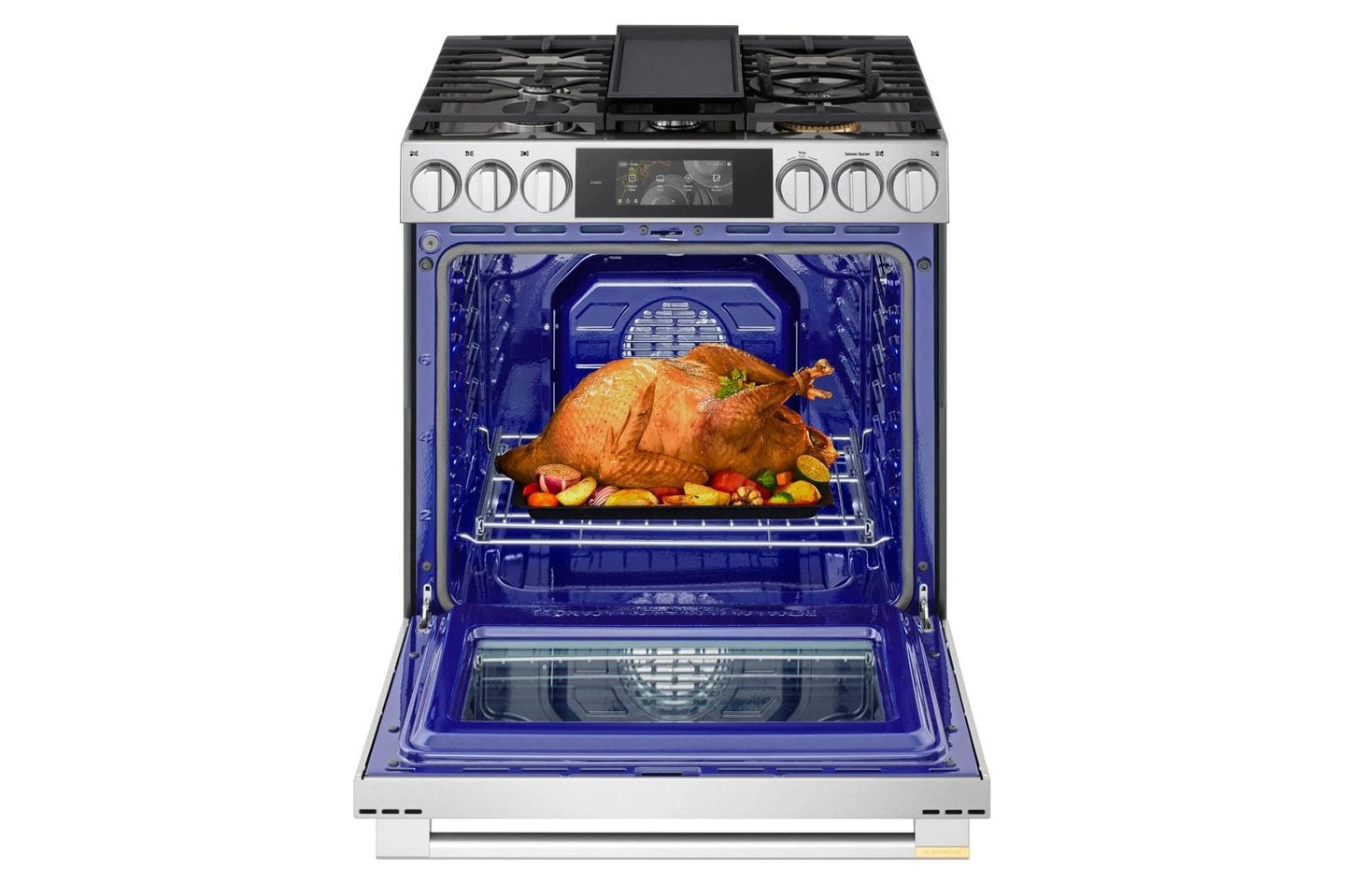Lg LSGU6339X Lg Signature 6.3 Cu. Ft. Smart Gas Slide-In Range With Dynamic Probake Convection®, Air Fry, Air Sous Vide, Pizza Mode And Ai Gourmet Camera