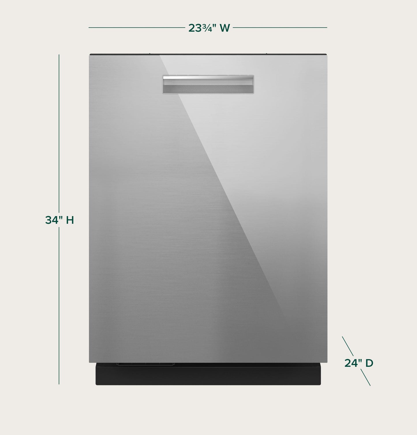 Cafe CDP888M5VS5 Café&#8482; Customfit Energy Star Stainless Interior Smart Dishwasher With Ultra Wash Top Rack And Dual Convection Ultra Dry, Led Lights, 39 Dba In Platinum Glass