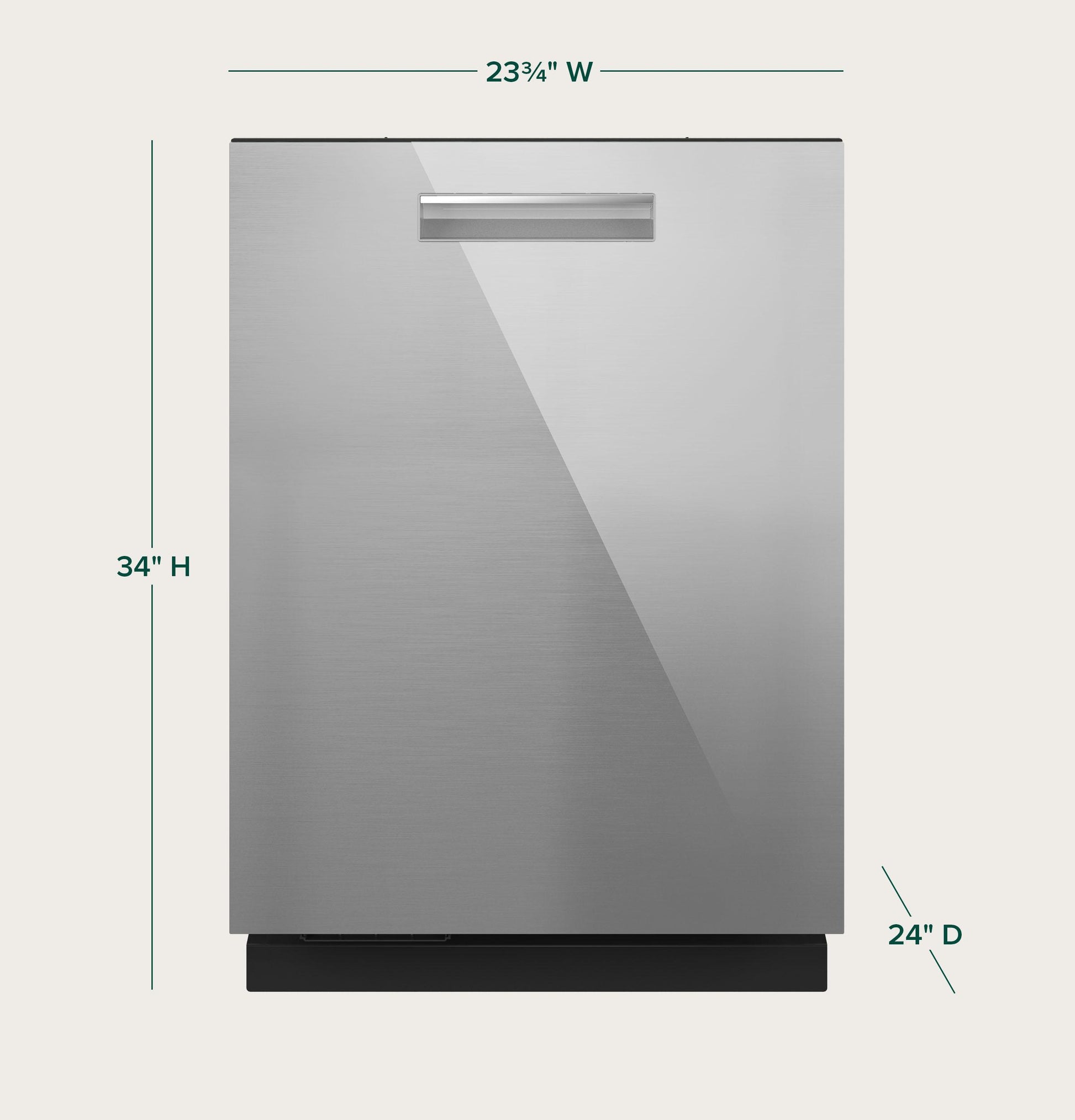 Cafe CDP888M5VS5 Café&#8482; Customfit Energy Star Stainless Interior Smart Dishwasher With Ultra Wash Top Rack And Dual Convection Ultra Dry, Led Lights, 39 Dba In Platinum Glass