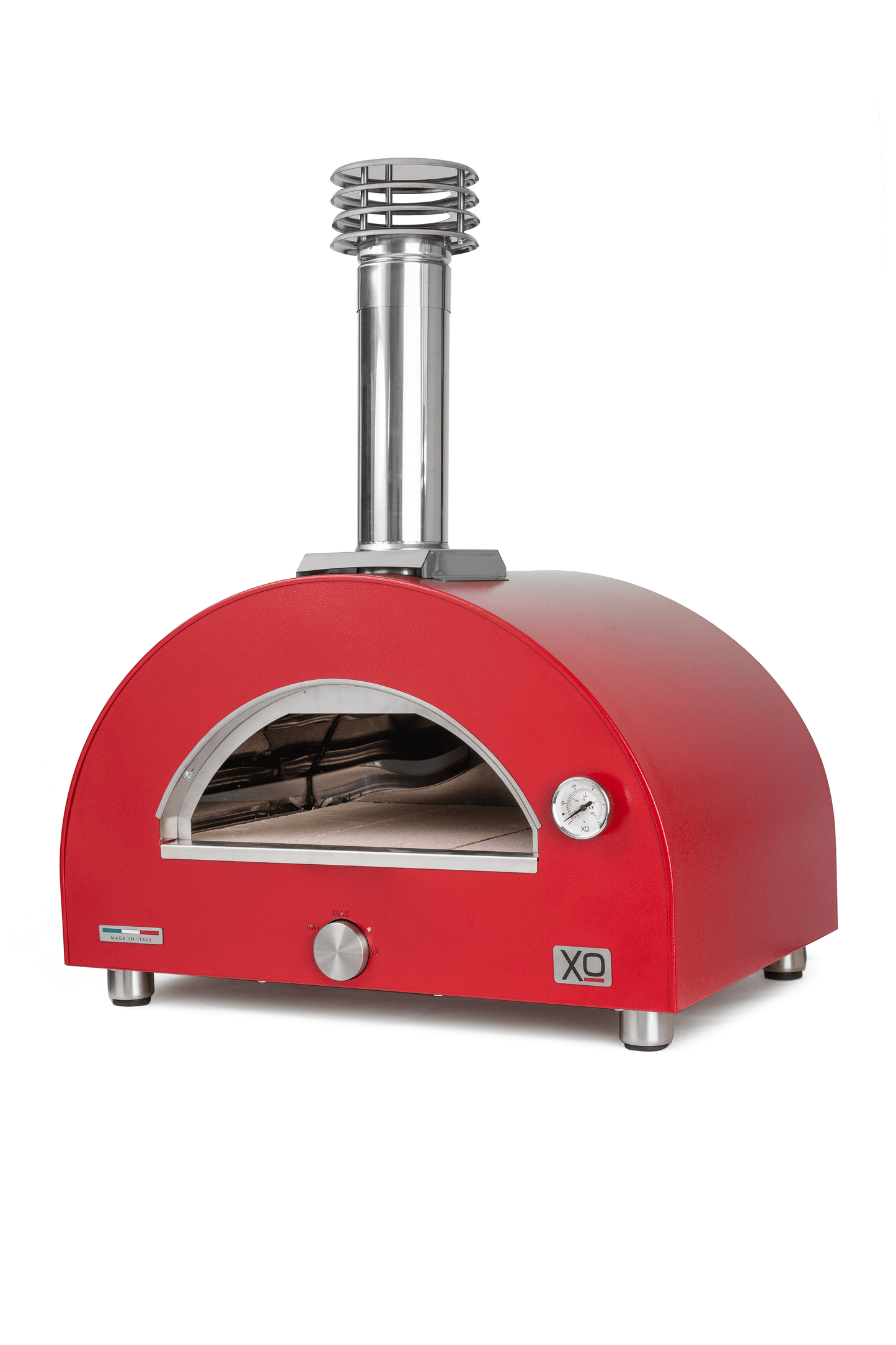 Xo Appliance XOPIZZA1HROL Countertop Hybrid Gas & Wood Oven In Red