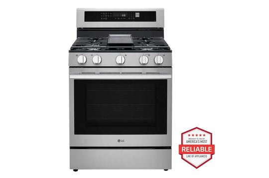 Lg LRGN6325X 6.3 Cu. Ft. Smart Wi-Fi Enabled Probake Convection® Gas Range With Air Fry & Easyclean®