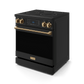Thor Kitchen RSE30BBRZ 30 Inch Professional Electric Range With Tilt Panel Touch Control In Black/Bronze Gordon Ramsay Series - Rse30B-Brz