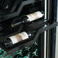 Forno FWCDR661048S Forno Abruzzo 48-Inch Dual Zones Wine Cellar, 102 Bottles, 24 Cu. Ft., Green Acrylic Holders & Black Shelves