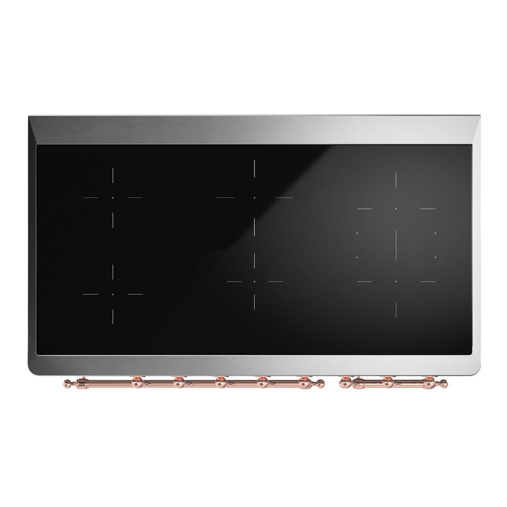 Ilve UMIB48NR3SSP Ilve Umib48Nr3Ssp Majestic Iii 48 Inch Induction Range With 6 Elements, 5.02 Cu. Ft. Total Oven Capacity (Triple Glass Door, Stainless Steel, Copper)
