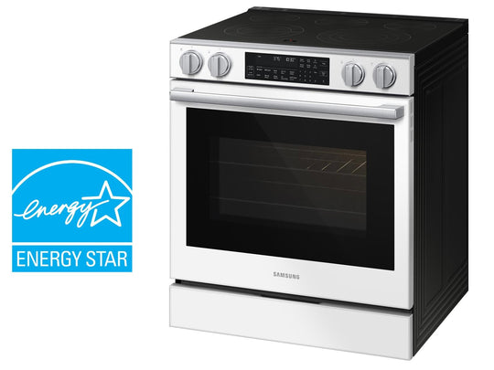 Samsung NSE90H63SW Bespoke Smart Slide-In Electric Range Pro Style Elite Design Illuminated Knobs Air Fry Max
