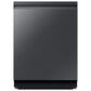 Samsung F1772032127069 Bespoke Kitchen Package With Ai 3-Door French Door Fridge, Slide-In Gas Range, Smart Dishwasher & Over-The-Range Microwave In Matte Black Steel