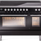 Ilve UPI486WMPBK Professional Plus Ii 48 Inch Electric Freestanding Range In Glossy Black With Trim