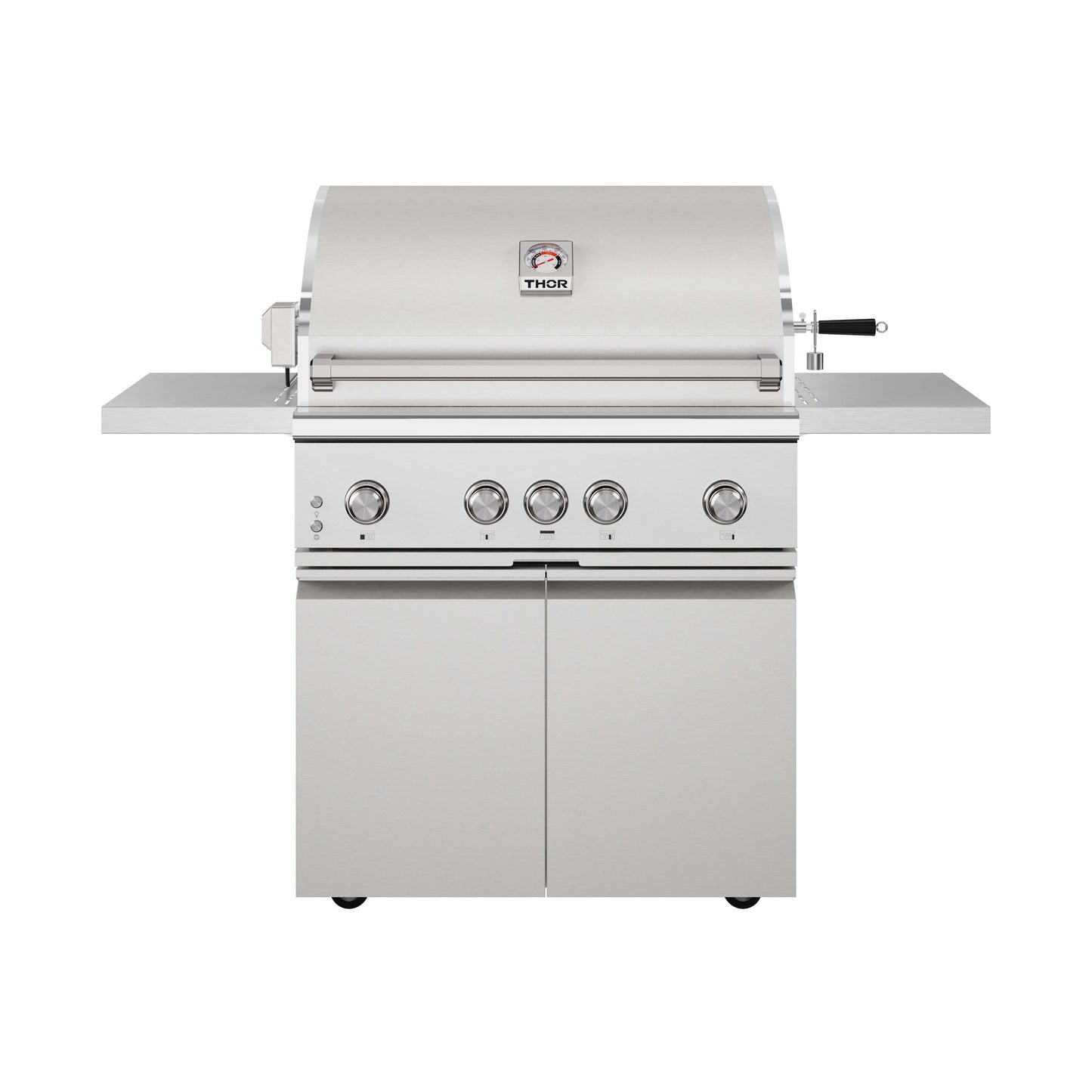 Thor Kitchen TPG3601 36 Inch 4 Burners Built In Gas Grill On Cart With Sear/Rear Infrared Burner & Rotisserie Natural Gas