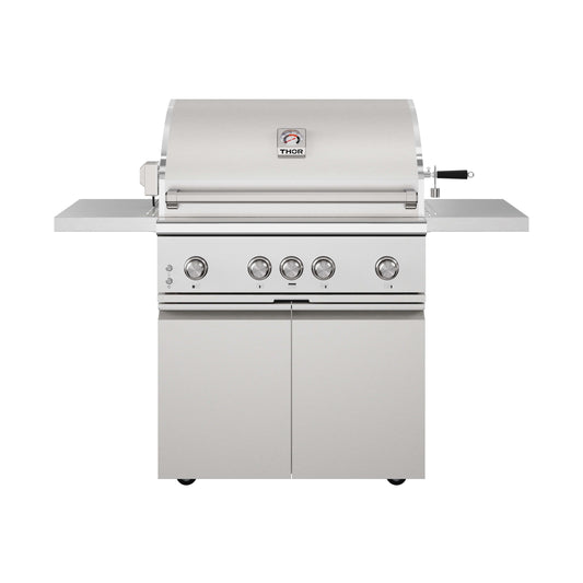 Thor Kitchen TPG3601 36 Inch 4 Burners Built In Gas Grill On Cart With Sear/Rear Infrared Burner & Rotisserie Natural Gas