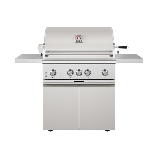 Thor Kitchen TPG3601 36 Inch 4 Burners Built In Gas Grill On Cart With Sear/Rear Infrared Burner & Rotisserie Natural Gas