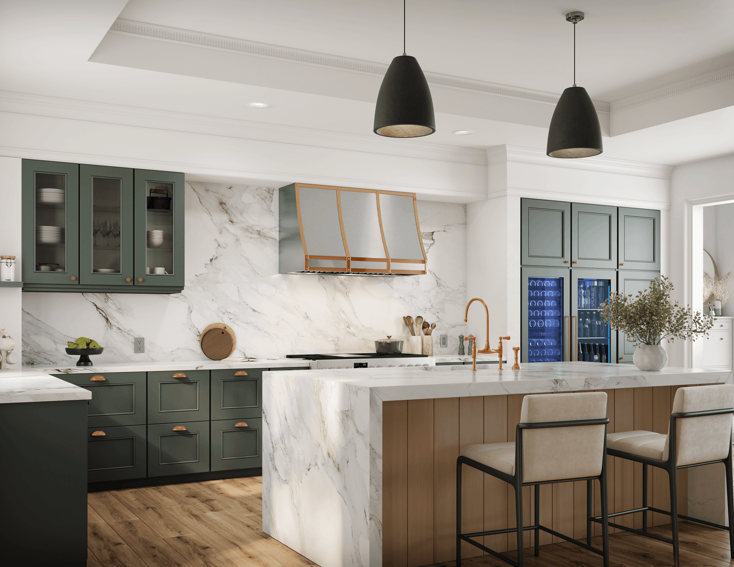 Zephyr BKFT48APC Forte Hood Banding Kit, 48In, Polished Copper Finish