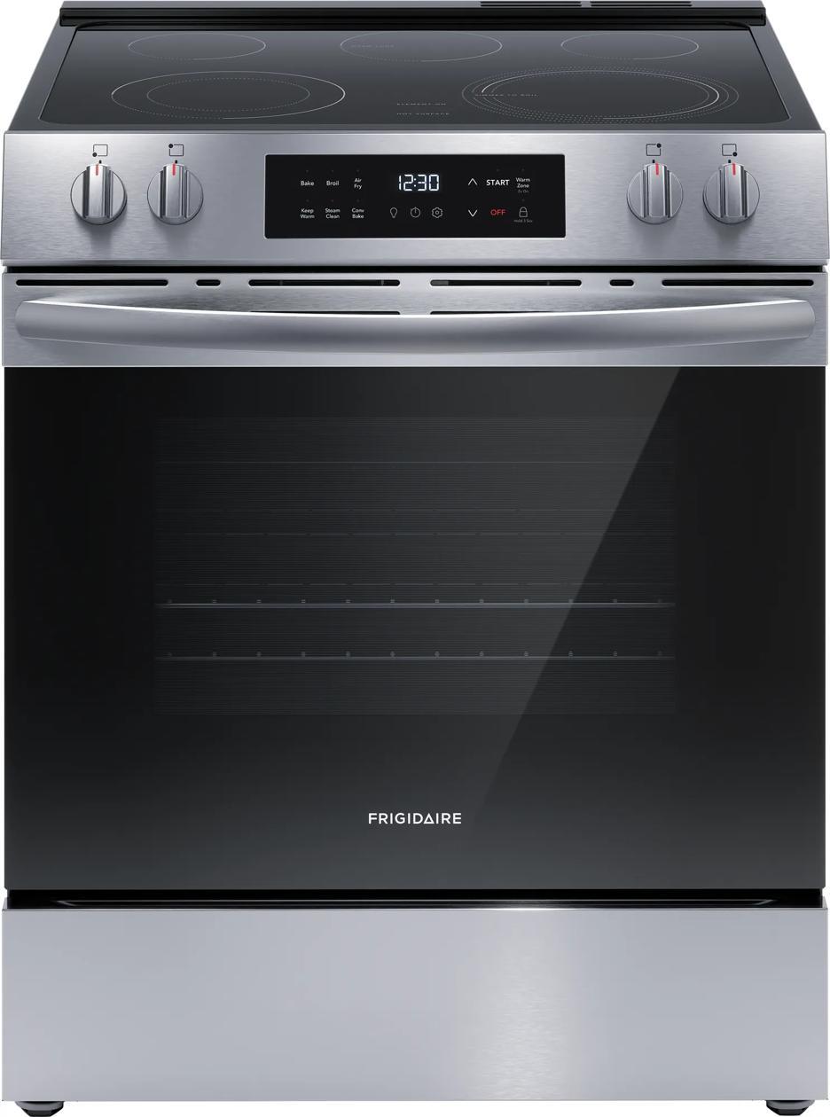 Frigidaire FCFE3082BS 30" Front Control Electric Range With Air Fry