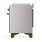 Ilve UM48FSQNR3SSB Ilve Um48Fsqnr3Ssb Majestic Iii 48 Inch Dual Fuel Range With 5 Black Brass Burners, Griddle And French Top, Dual Function Burner Up To 25,000 Btu (Natural Gas, Solid Door, Stainless Steel, Burnished)