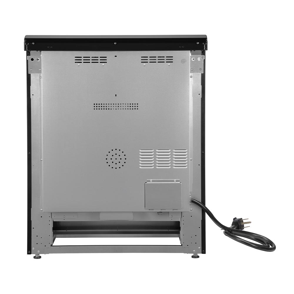 Forno FFSIN098230BLK Forno Leonardo Espresso 30-Inch Slide-In Black Induction Range, Convection Oven, 5 Cooking Zones, Touch Control Panel