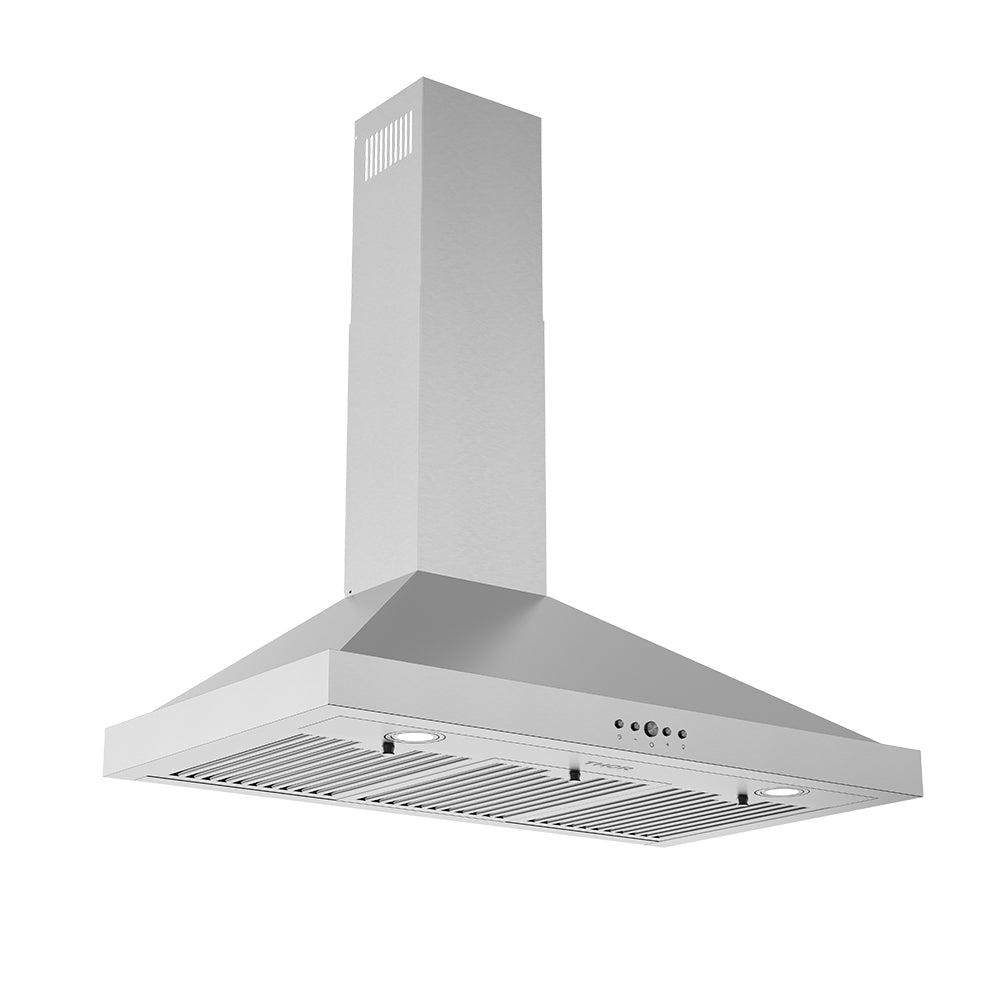 Thor Kitchen TRH3635 36 Inch Wall Mounted Chimney Range Hood With 350 Cfm